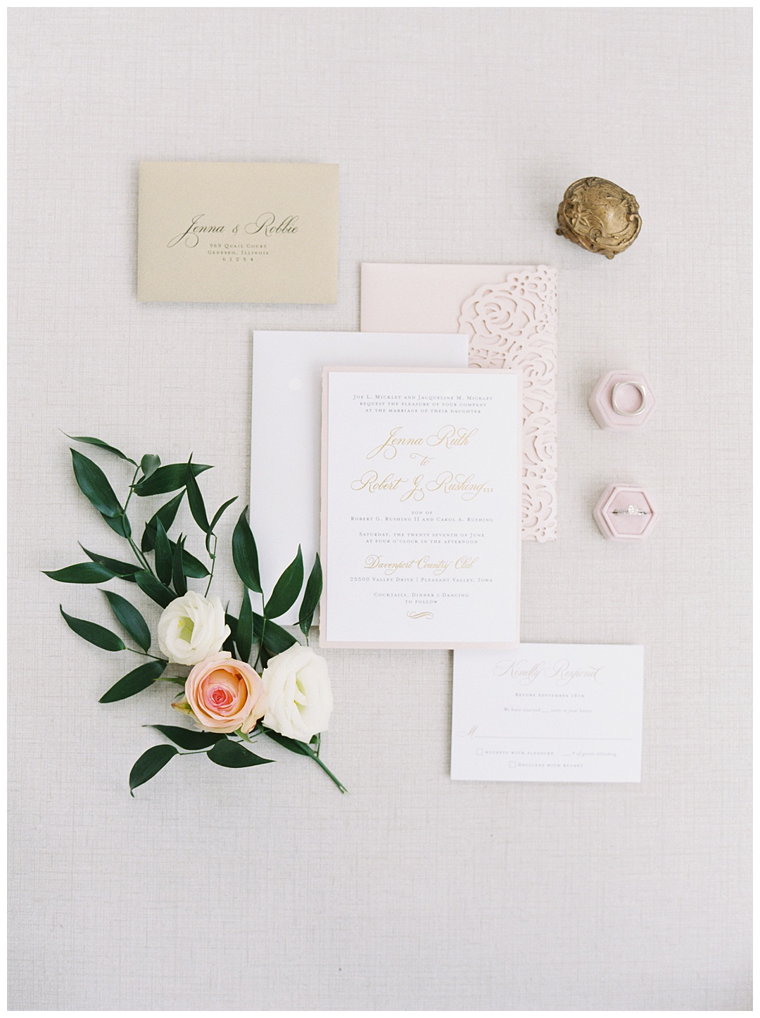 Invitation Suite Lush Backyard Wedding on Film Featured on Magnolia Rouge with Sarah Sunstrom Photography_0001