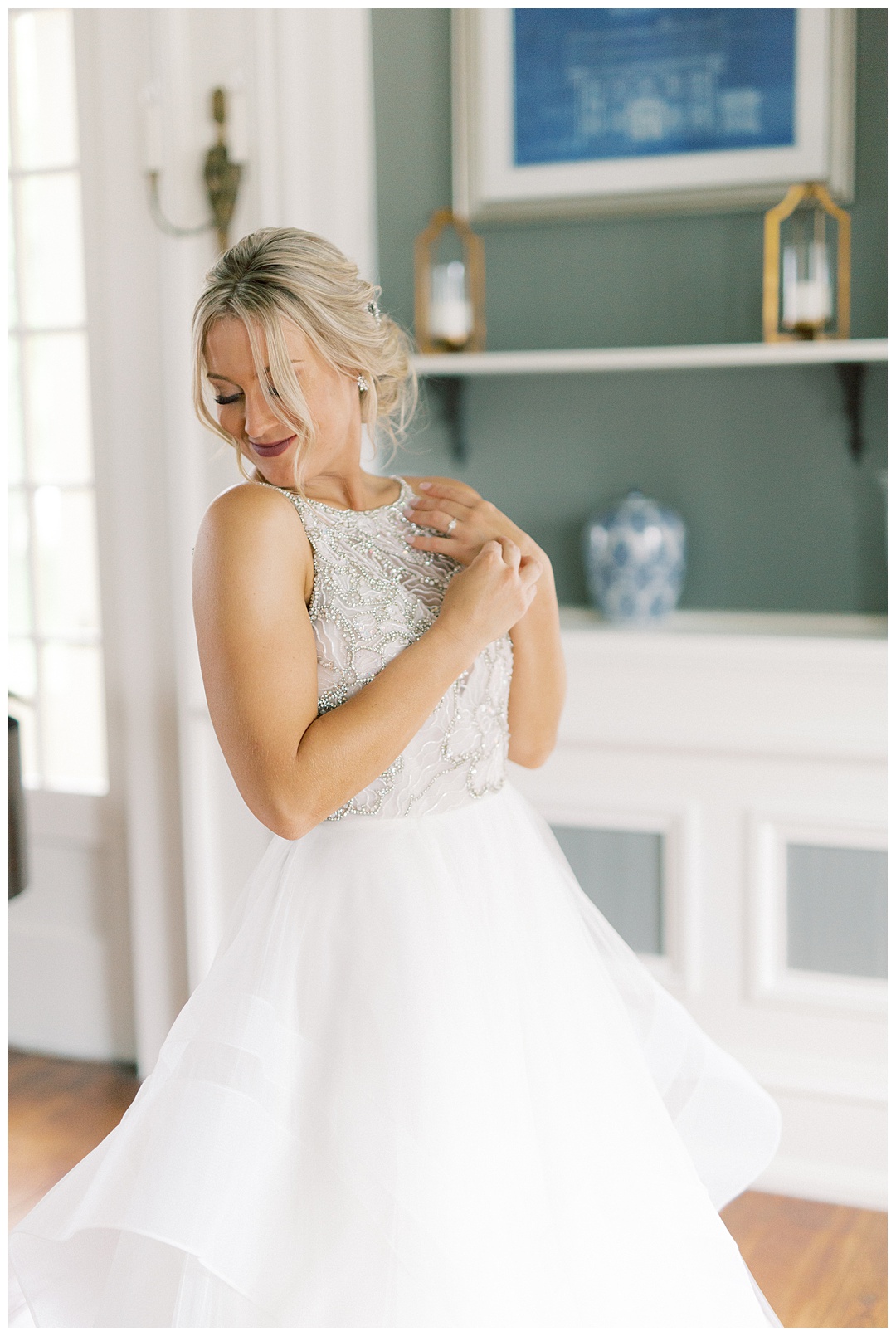 Hayley Paige Dress Lush Backyard Wedding on Film Featured on Magnolia Rouge with Sarah Sunstrom Photography