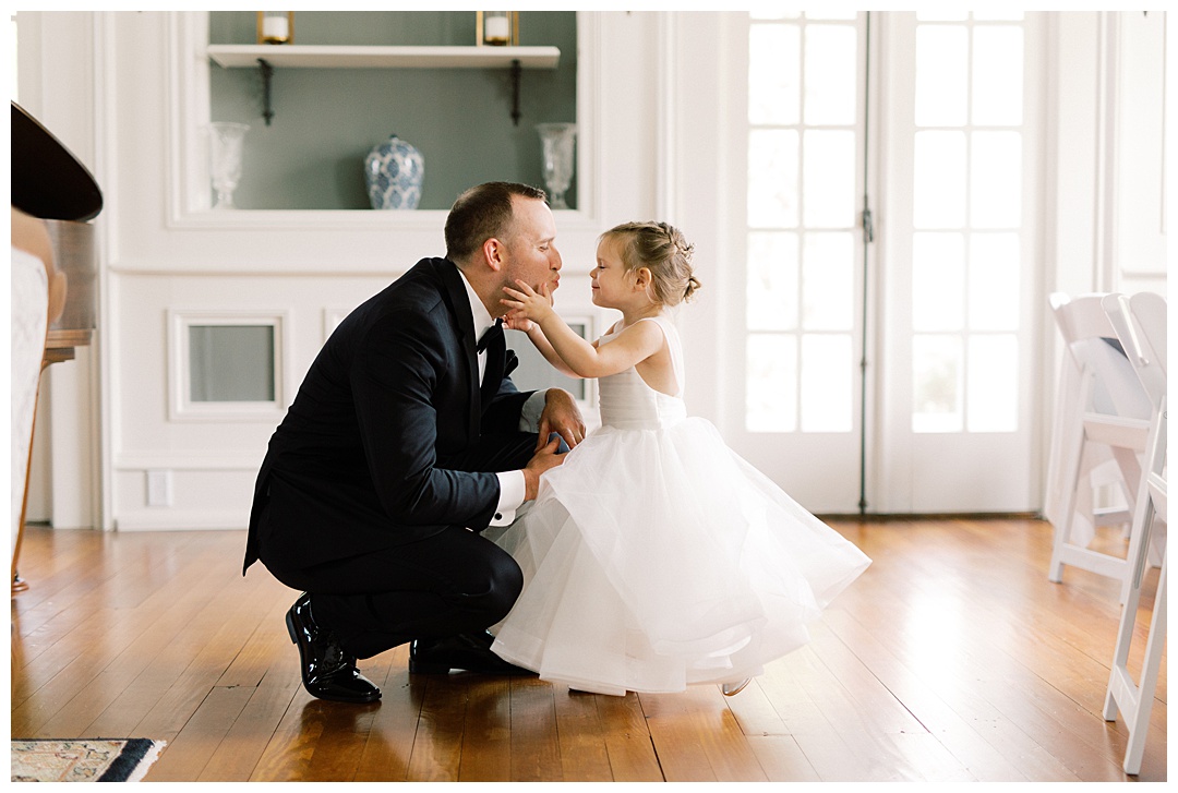 Groom and Daughter Lush Backyard Wedding on Film Featured on Magnolia Rouge with Sarah Sunstrom Photography