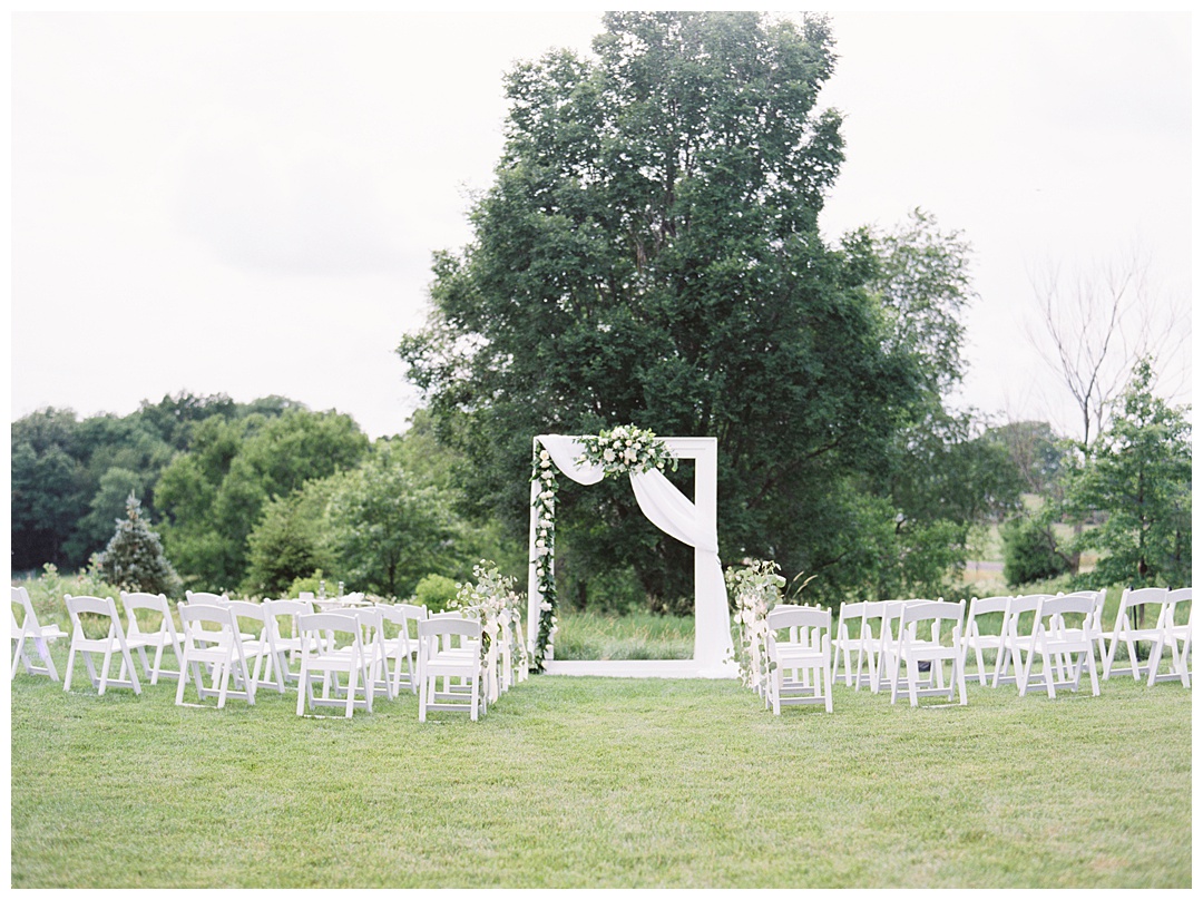 Ceremony Decor Lush Backyard Wedding on Film Featured on Magnolia Rouge with Sarah Sunstrom Photography