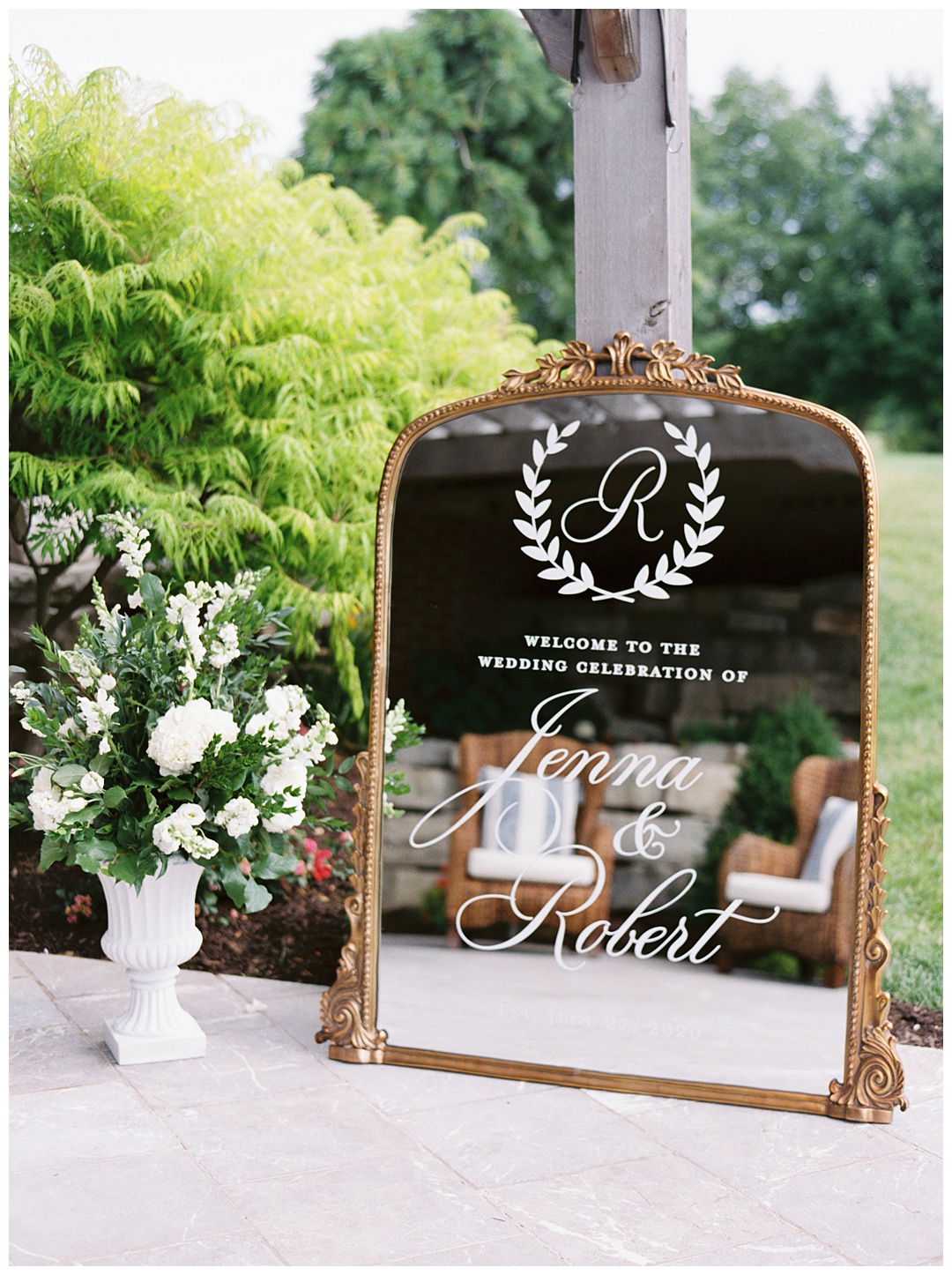 Anthropologie Mirror Lush Backyard Wedding on Film Featured on Magnolia Rouge with Sarah Sunstrom Photography