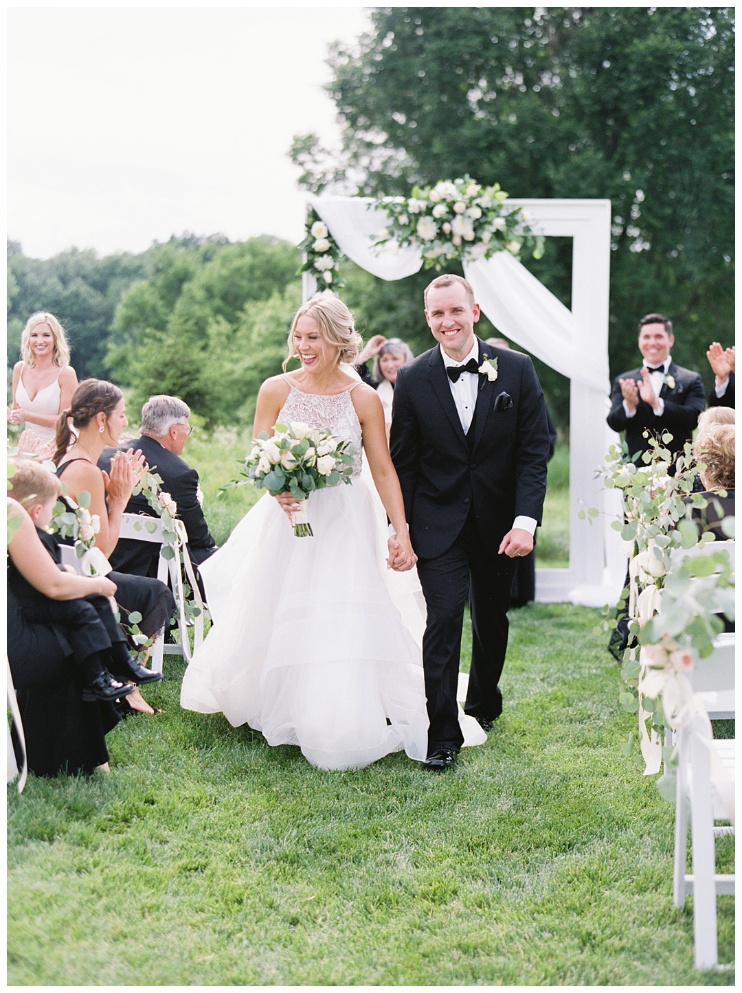 Processional Lush Backyard Wedding on Film Featured on Magnolia Rouge with Sarah Sunstrom Photography