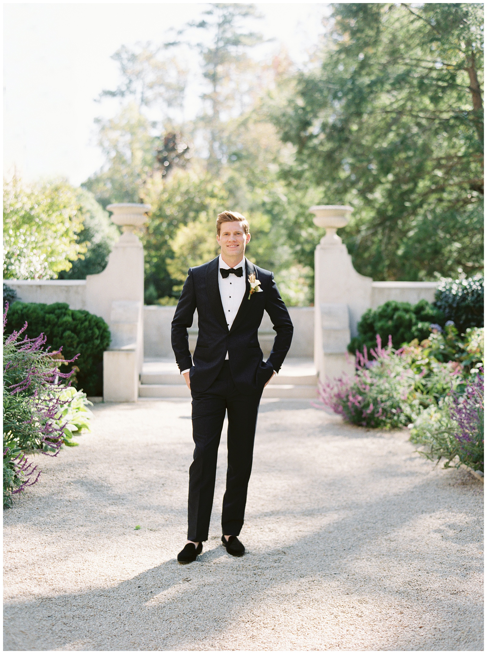 Groom in Italian Suit in Historic Atlanta Swan House Wedding with Sarah Sunstrom Photography