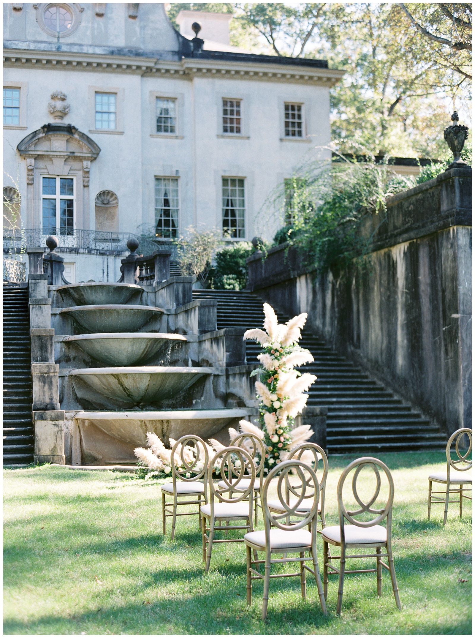 Luxury Floral Altar for Wedding at Swan House in Atlanta