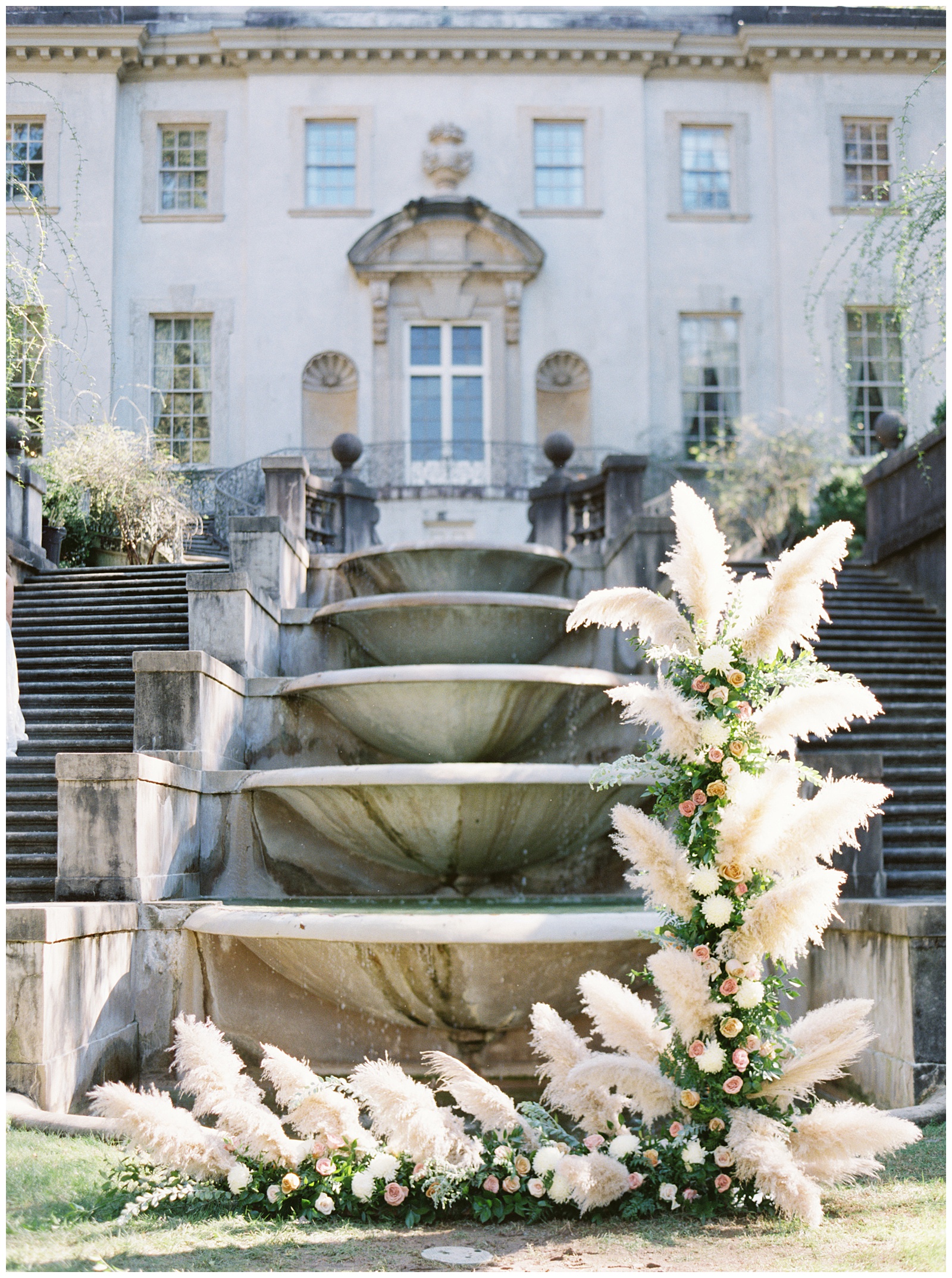 Luxury Floral Altar for Wedding at Swan House in Atlanta