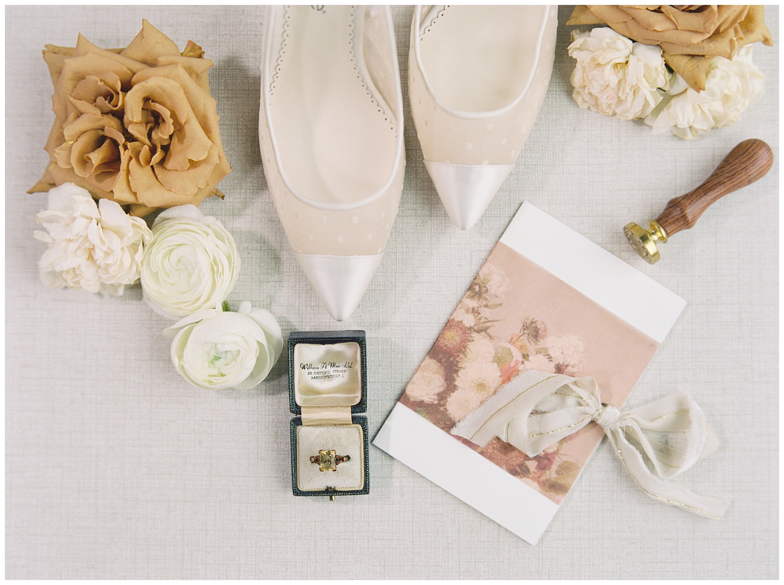 Wedding Shoes and Wedding Ring at Atlanta Swan House